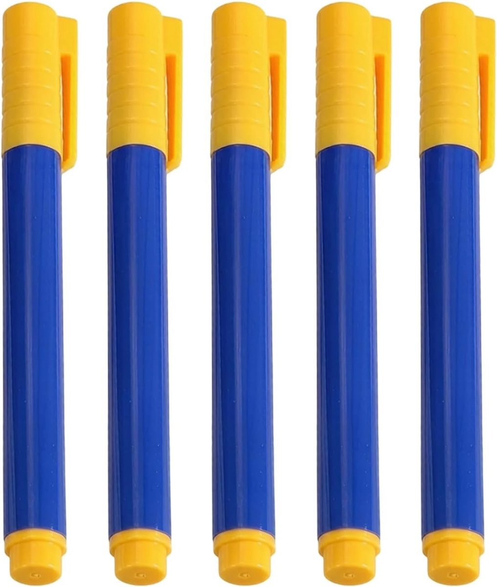 Set van 5 Bankbiljetcontrole Apparaten, Valse Geld Tester Pen voor Euro, Dollar, Pond en Yen, Betrouwbare Bankbiljet Checker voor Veiligheid en Authenticiteit