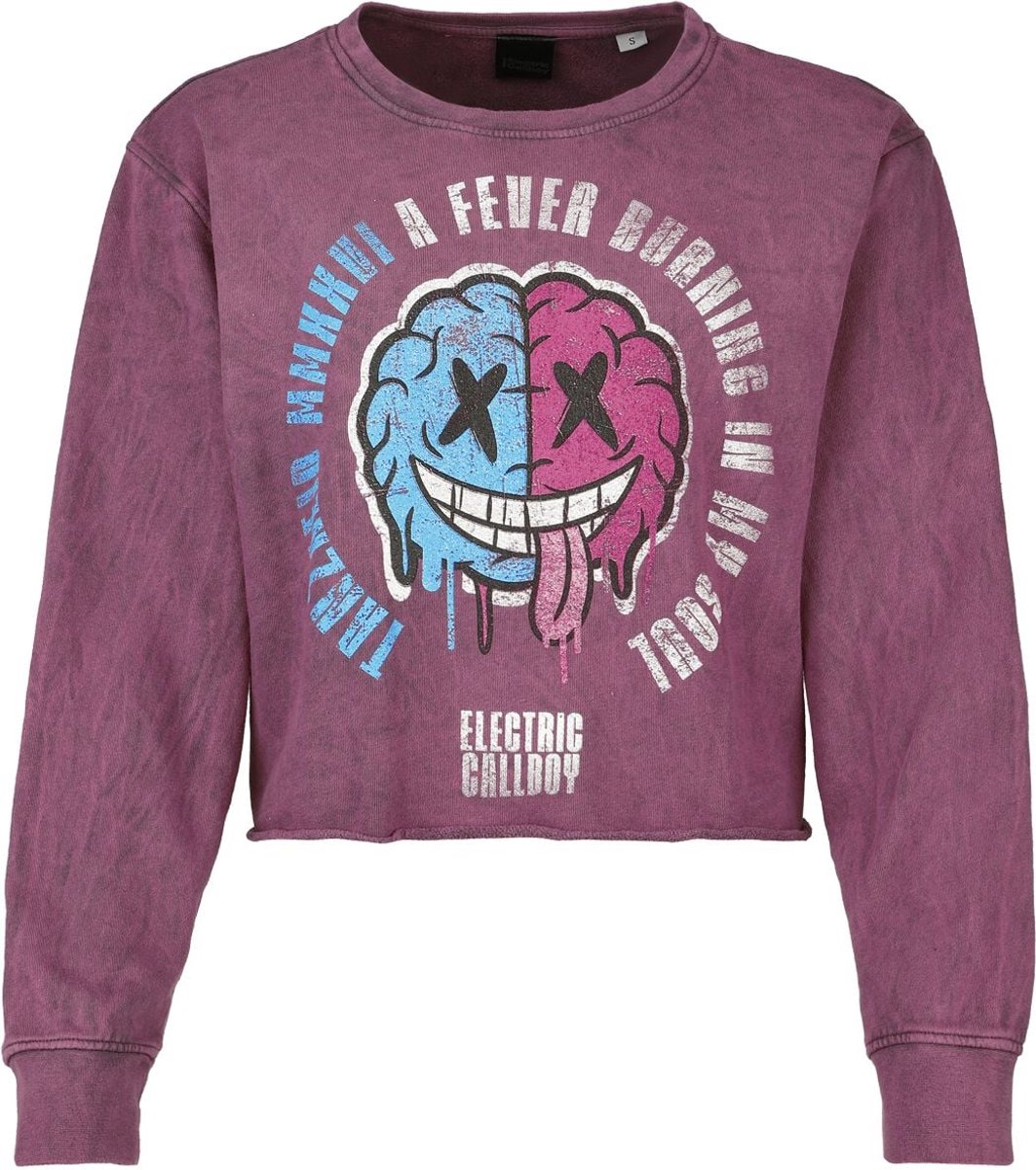 Electric Callboy Soul Brain Dames Trui met capuchon - paars - XXL