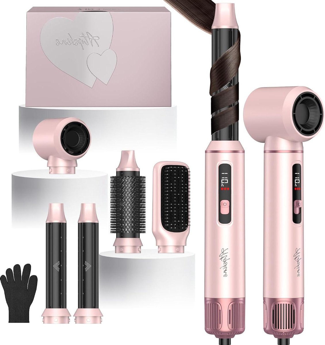 Haarstyler - Föhnborstel - Dagelijks Haar - Luchtstyler Pro - 28 x 20 cm - Roze