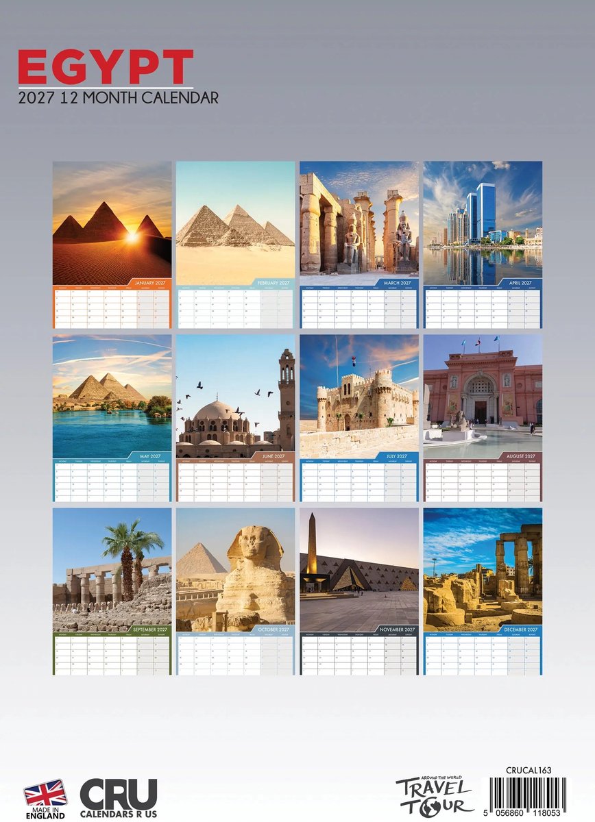 Egypte A3 Kalender 2027