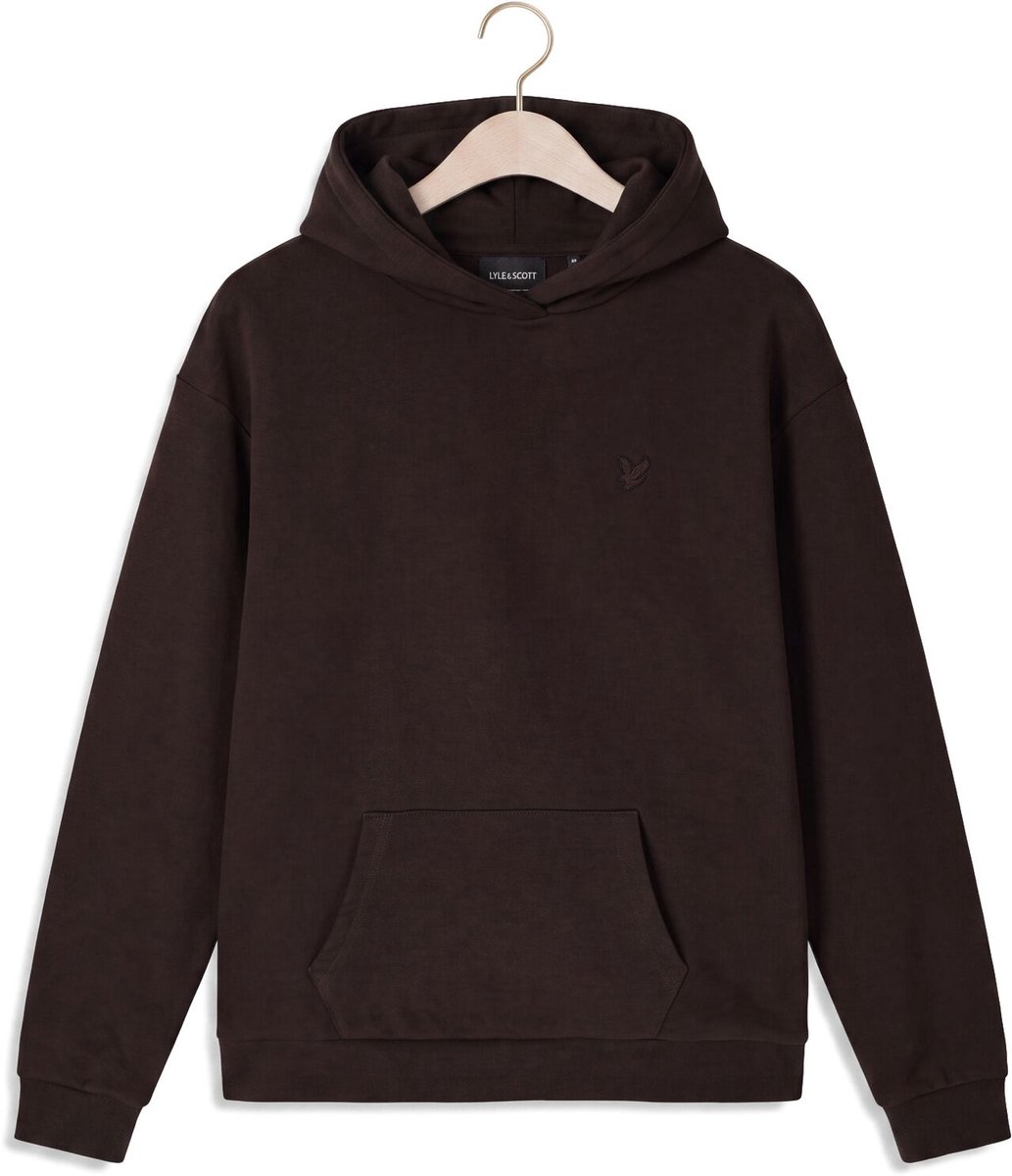 Lyle & Scott Heavy Weight Drop Shoulder Crew Neck Truien & Vesten Jongens - Sweater - Hoodie - Vest- Bruin - Maat 164/170