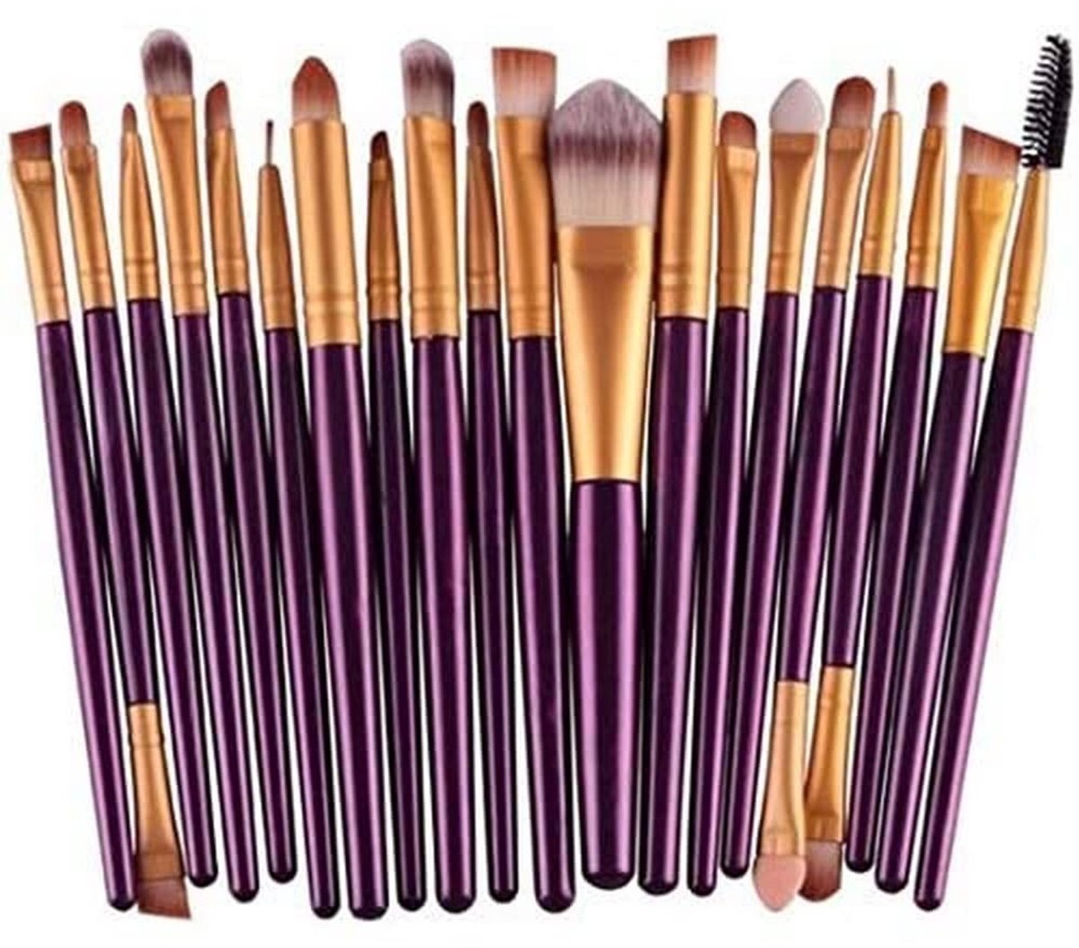 Elzusha - 20-delige Make-up Kwasten Set - Voor Oogschaduw, Lippenstift, Concealer en Foundation