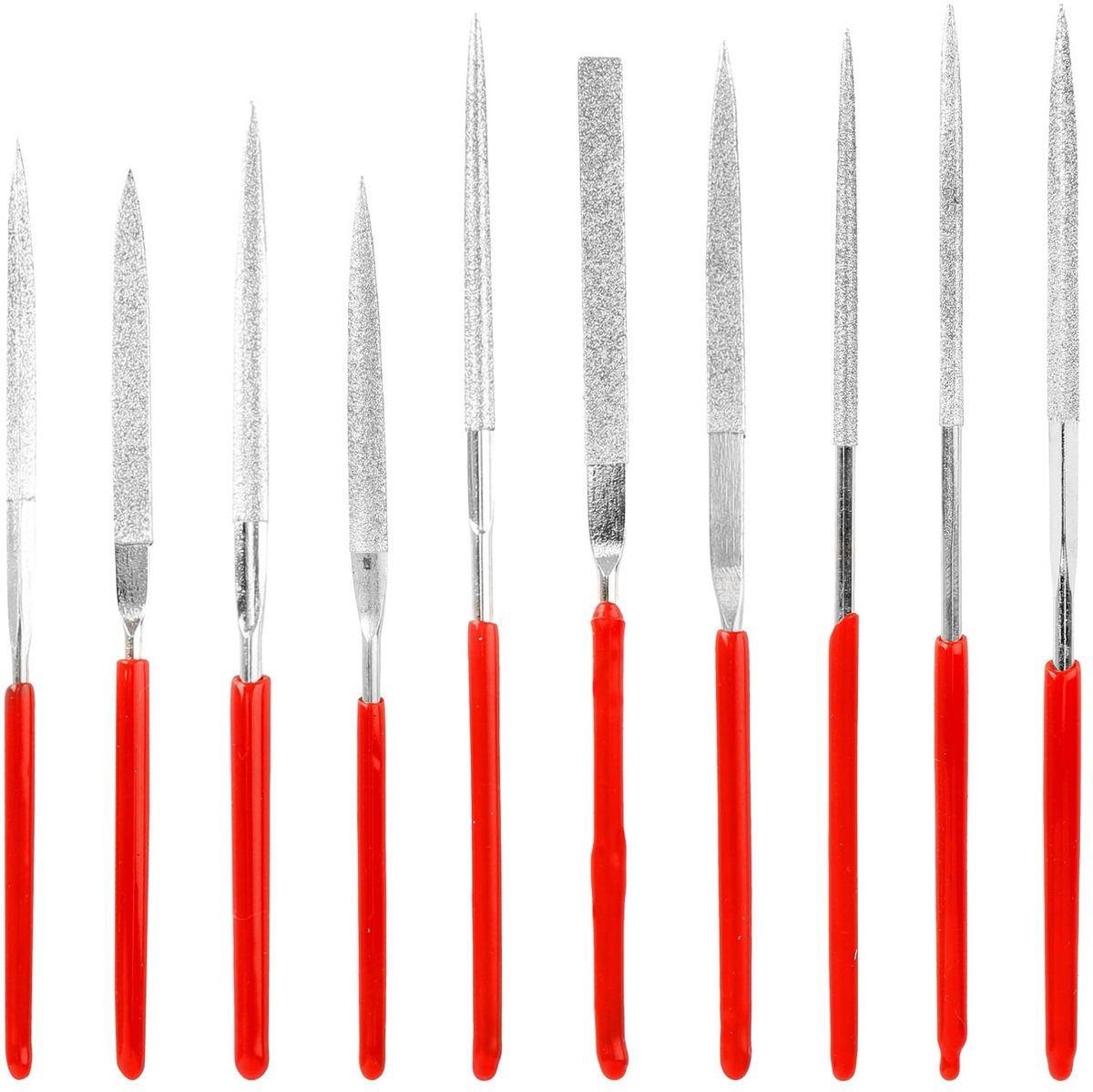 Elzusha - Mini Diamant Vijlenset, 10 Delig voor Metaal en Hout