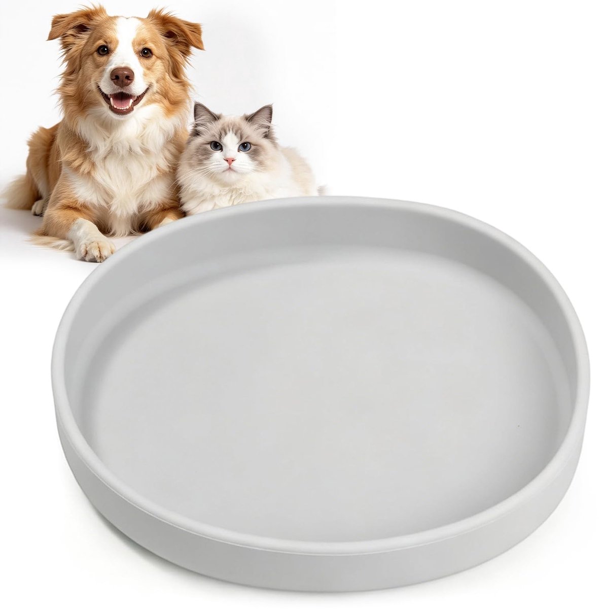 Elzusha – Platte Siliconen Kattenbak voor Comfortabel Eten Elzusha – Platte Siliconen Kattenbak voor Comfortabel Eten