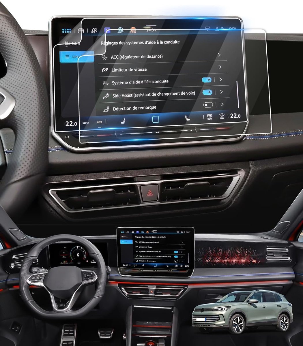 Elzusha - Displaybeschermfolie 12,9 inch voor VW Tiguan III 2024-2026