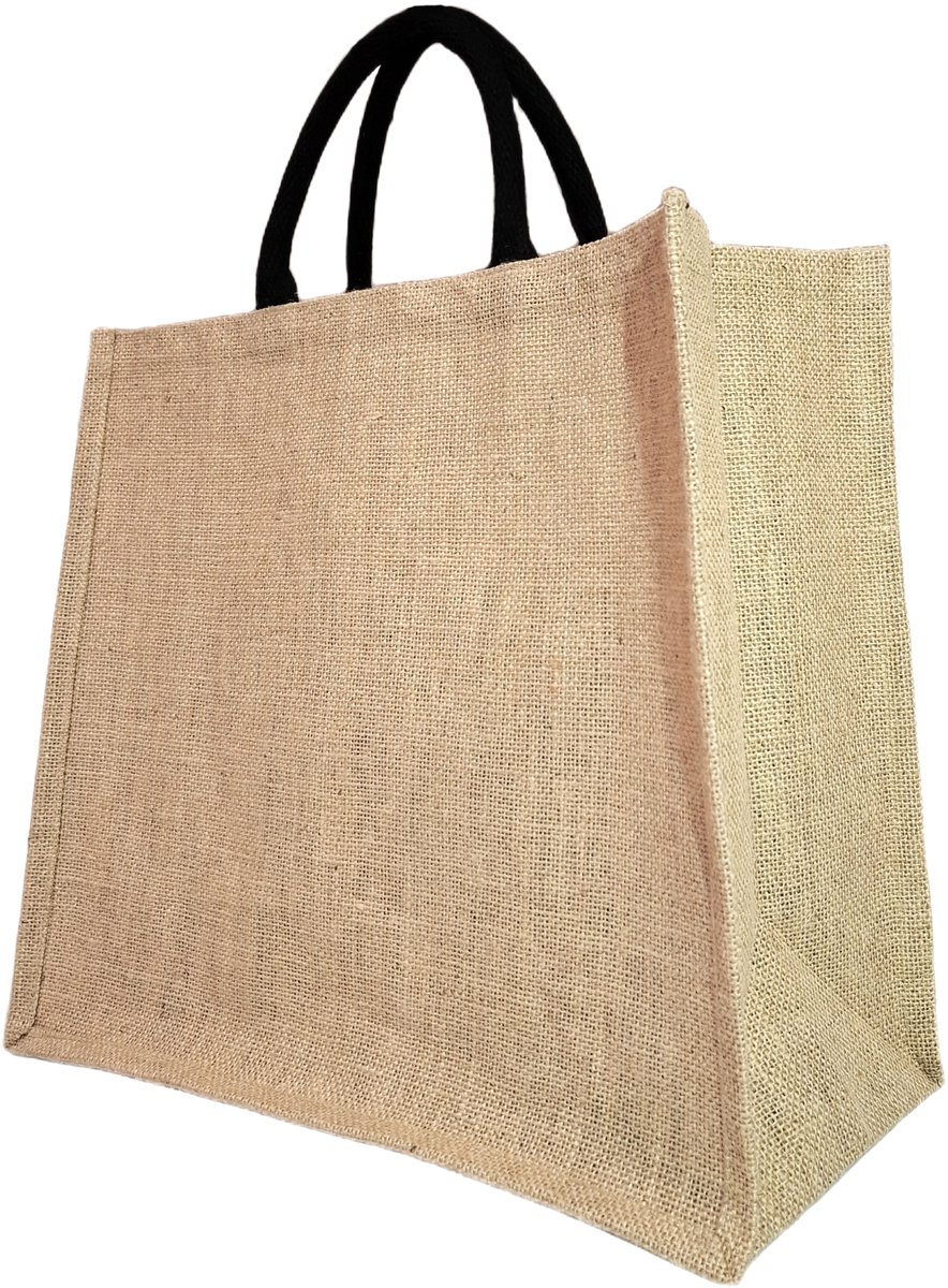 Grote Jute Boodschappentas - Duurzaam & Stijlvol shopper 45x39x21 cm