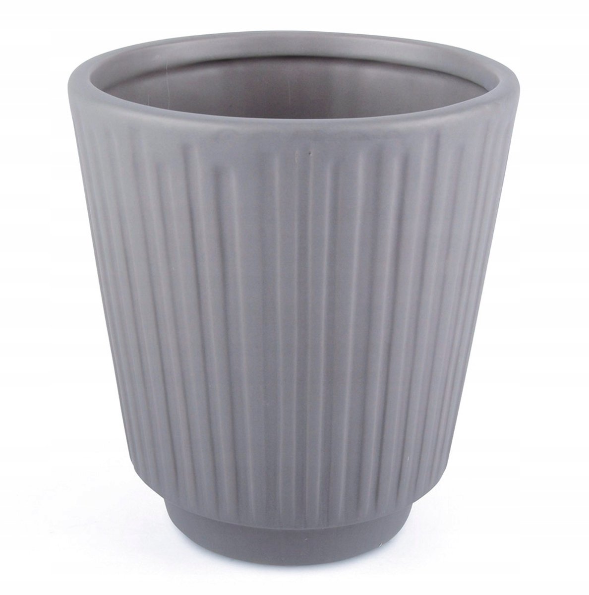 Grijze Keramieken Pot - 17cm Hoog
