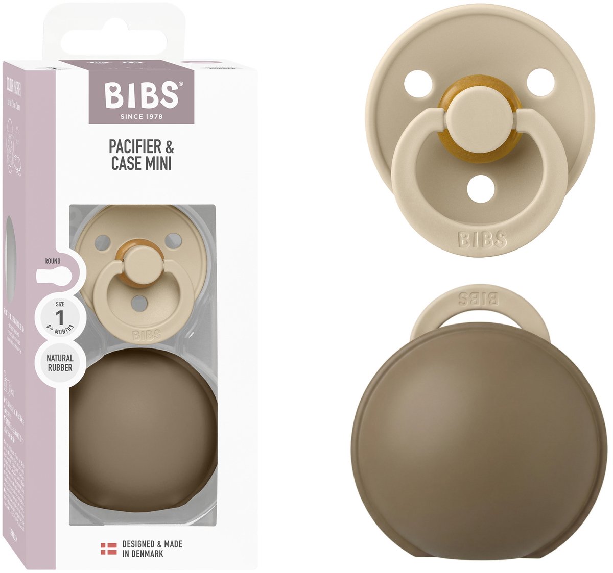 BIBS Mini speendoosje + Colour fopspeen - 2-delige set - compact & reisvriendelijk