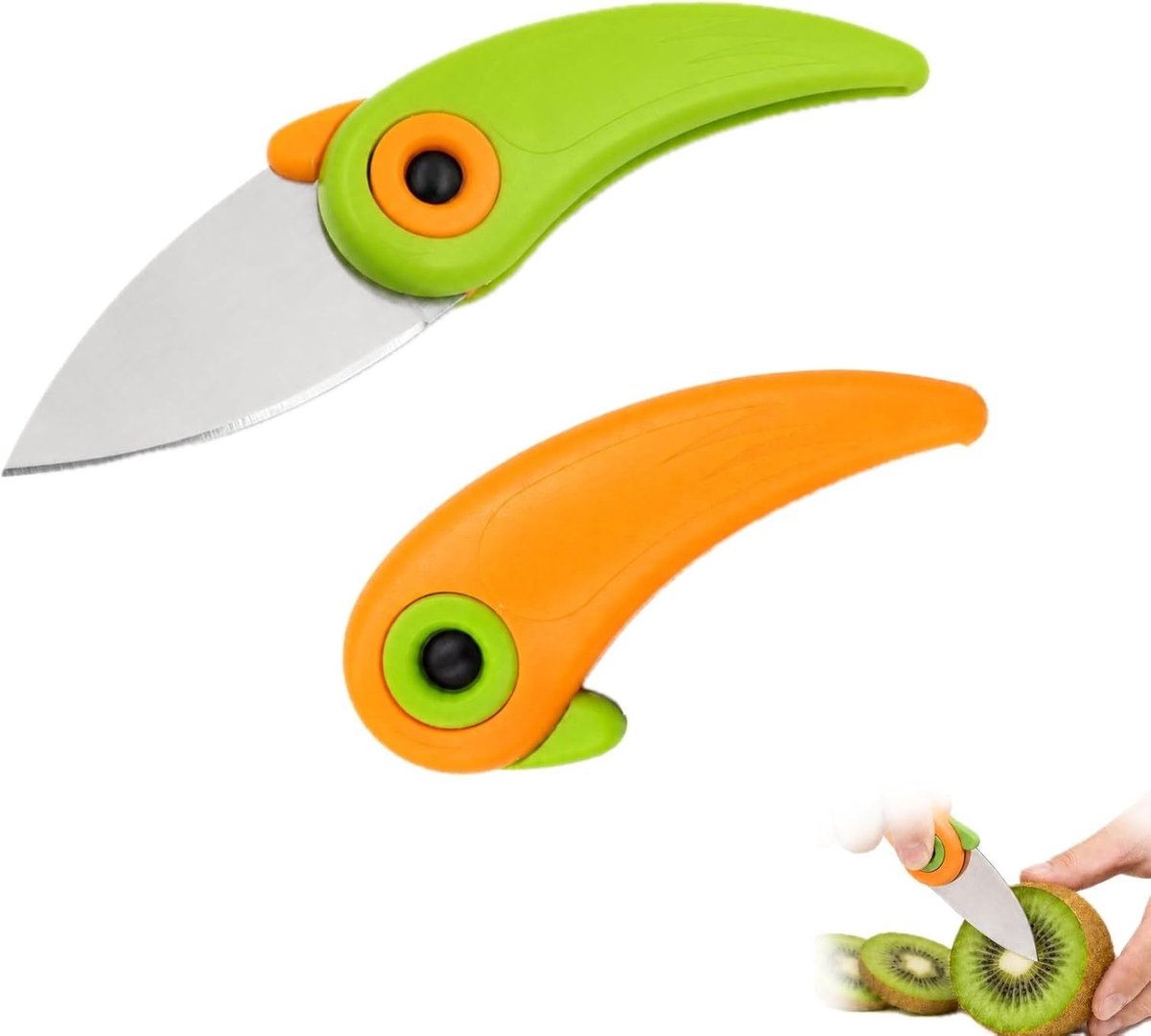 Fruitmes Set van 2 - Roestvrij Stalen Keukenmessen voor Fruit en Groenten Snijden