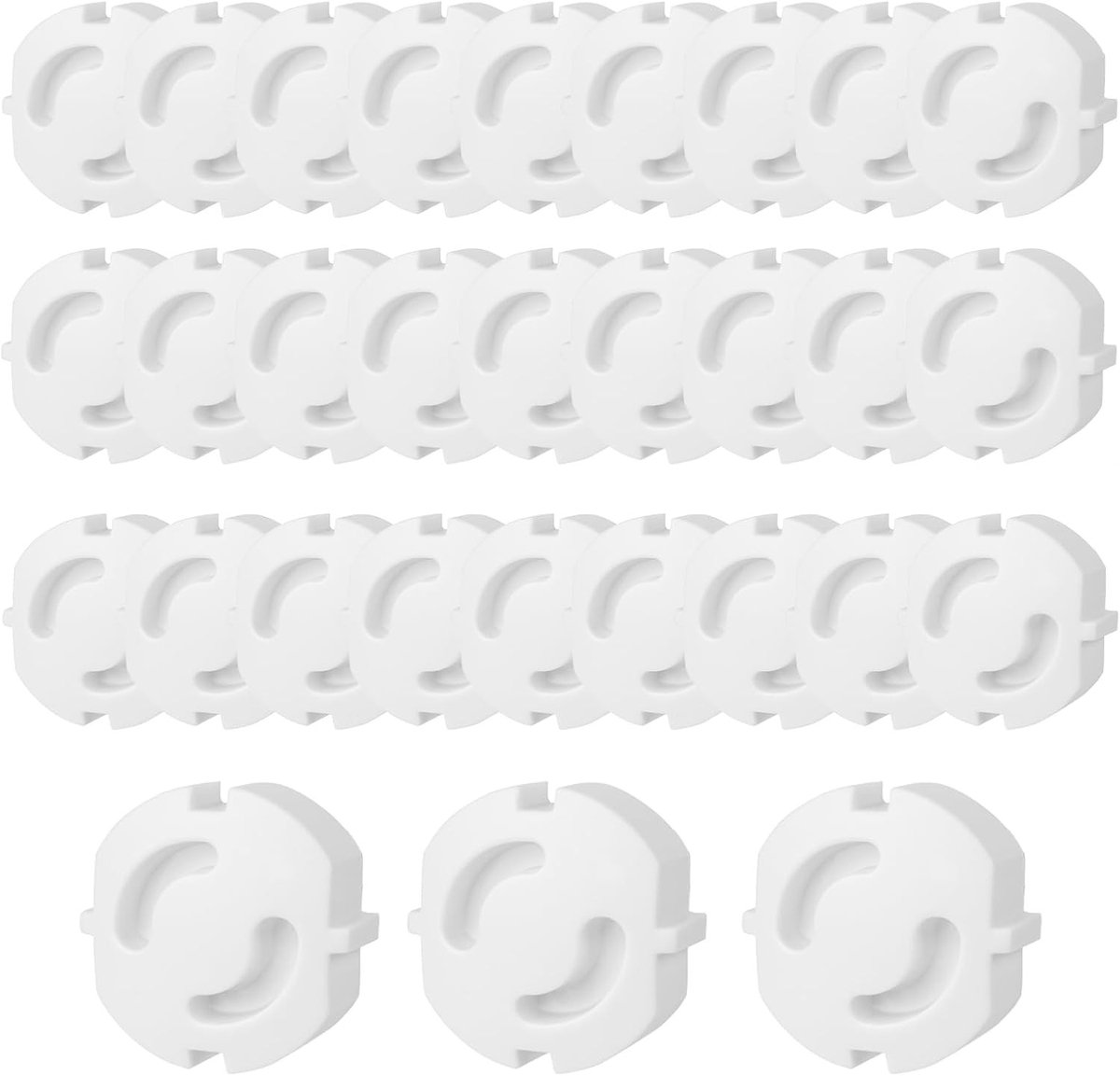 Veiligheidssockets voor kinderen, 30 stuks, kinderveilige stekkerdozen, plugbescherming, babybescherming, wandcontactdozen met extra veiligheid