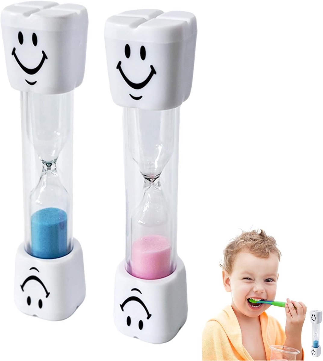Multifunctionele Zandloper van PVC en Borosilicaatglas – Ideaal voor Leren, Koken en Spellen met 3 Minuten Timer Functie