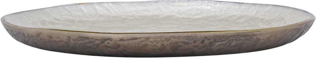 PTMD Lysse White Casted Alu Luxury Enamel Plate Round M