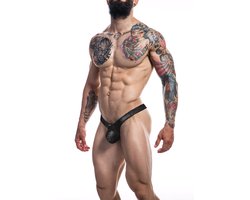 Cut4Men - Kanten Herenstring met Penis Pouch - Leopard Zwart L