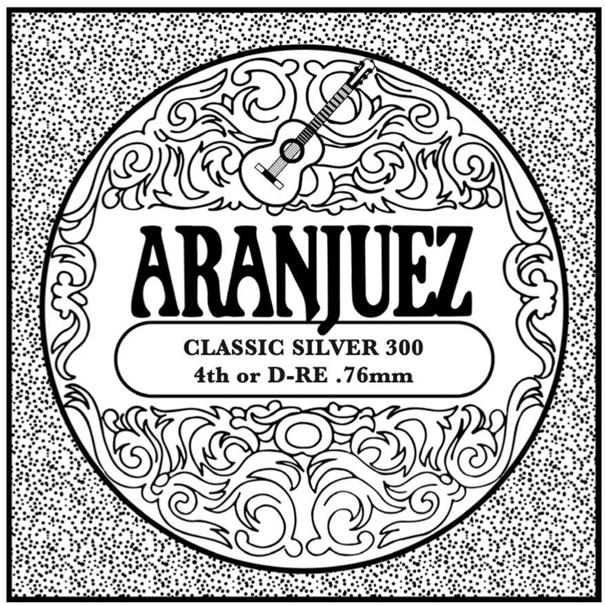 Aranjuez AR-304 D-4 snaar, silverplated wound nylon, medium gauge