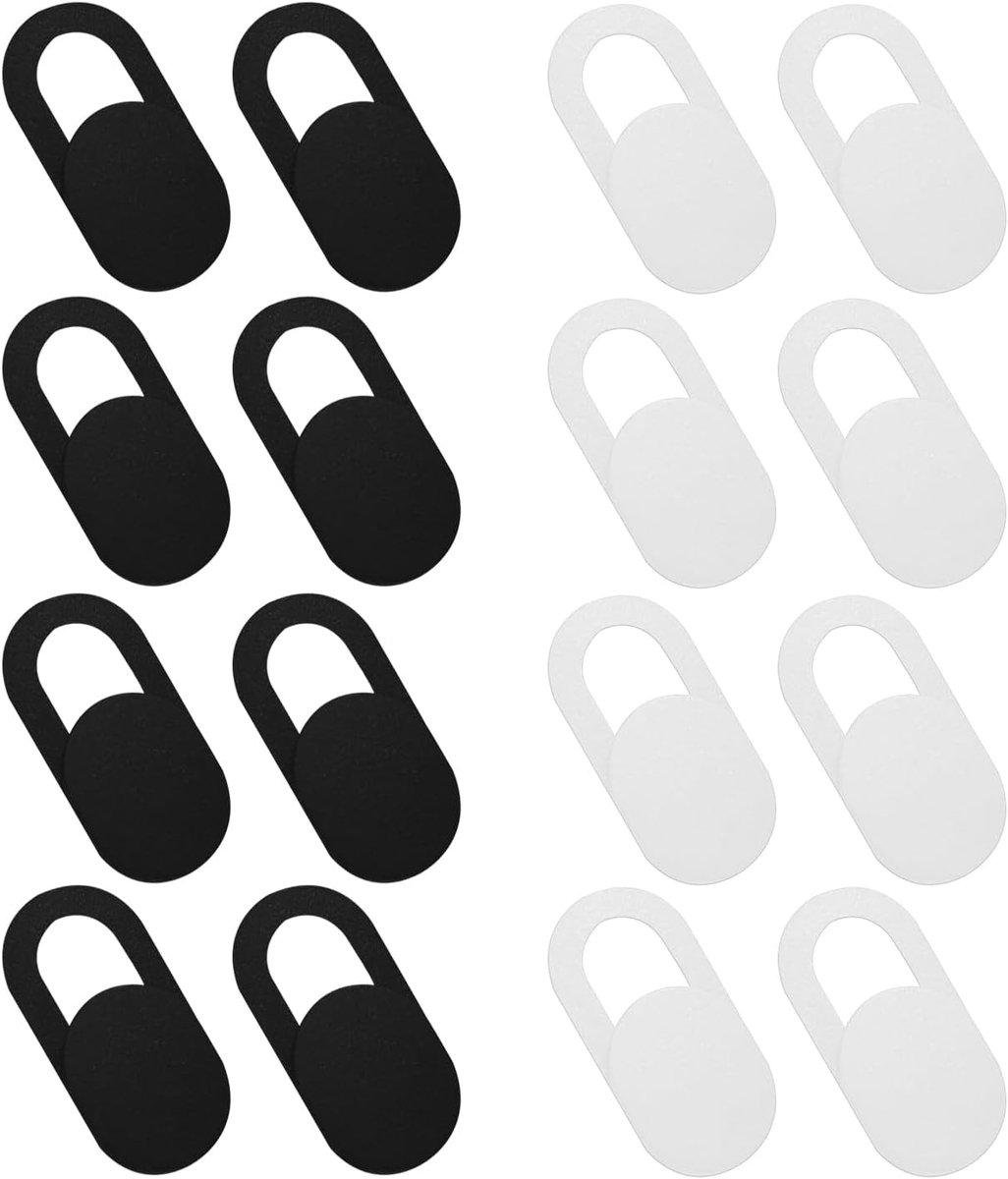 Camera privacy stickers 16 stuks - zwart/wit - camera bescherming - veilig gebruik - SnelShoppen