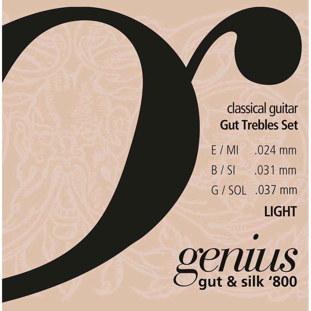 Galli GR2437 trebleset voor klassieke gitaar, Gut & Silk, light tension