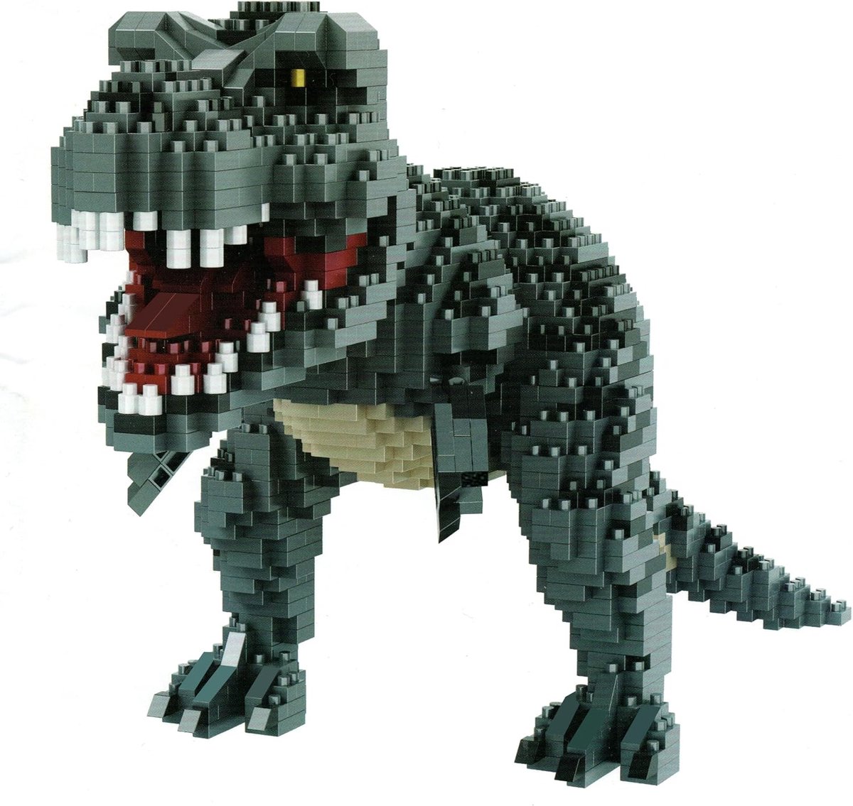 Bouwset Met Miniatuurblokken. Figuur Om Te Bouwen. Creatieve Hobby Voor Volwassenen En Kinderen.Dinosaurus Tyrannosaurus Rex