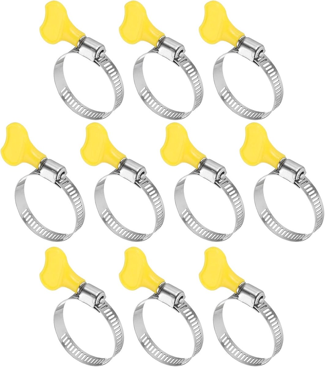 10 Stks 25-38mm RVS Slangklem Verstelbare Bout Slang Klemmen