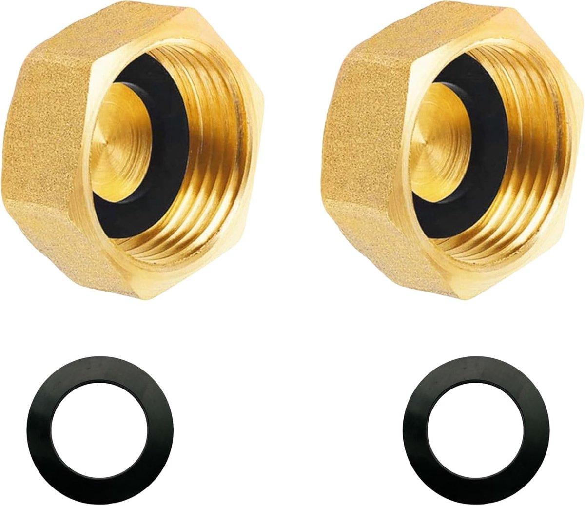 dop G1-binnendraad (diameter 30,5 mm), 2 stuks blinddoppen, afsluitdop G1, zeskant, schroefdraadfitting voor tuin en waterleiding