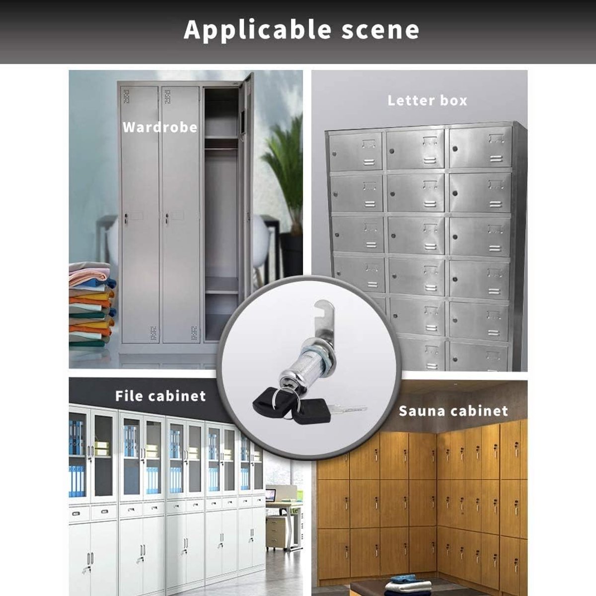 Universeel Meubelslot Slotje voor Kast, Brievenbus of Lade - 30mm - Inclusief 2 Sleutels