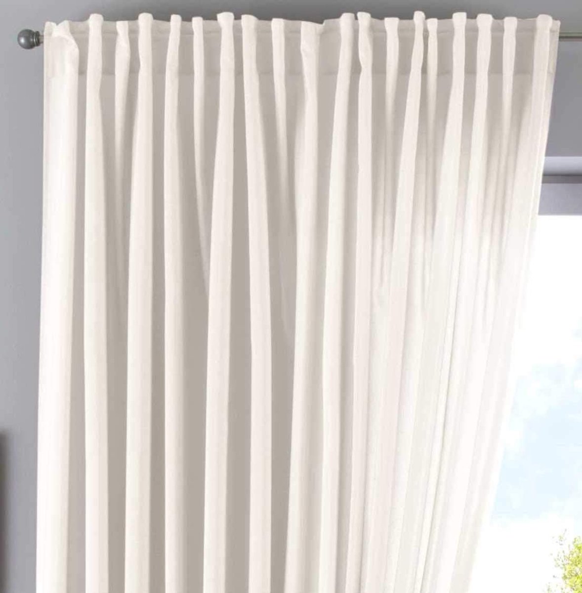 2019037, verborgen lussen, verborgen lussen, hxb 250 x 300 cm, crème, ondoorzichtig, linnenlook, gemêleerd, gordijnband met gordijnhouder