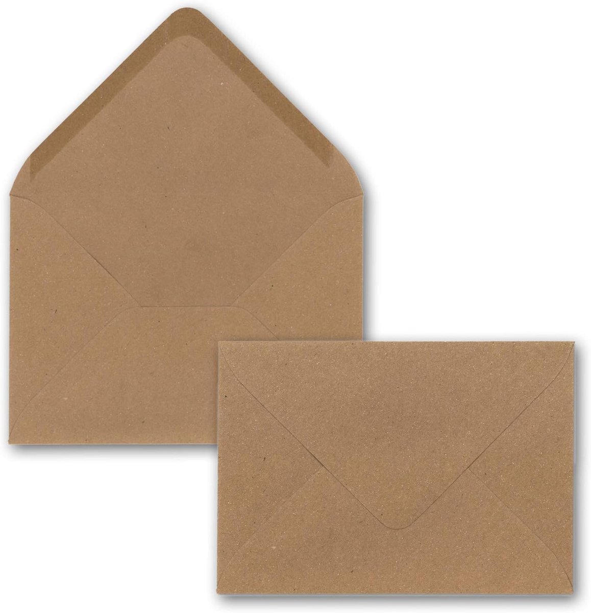 enveloppen DIN C5 kraftpapier 120 g/m2 157 x 225 mm bruin gerecycled natte kleeflaag topklep 100 Umschläge Naturbraun - DIN C5