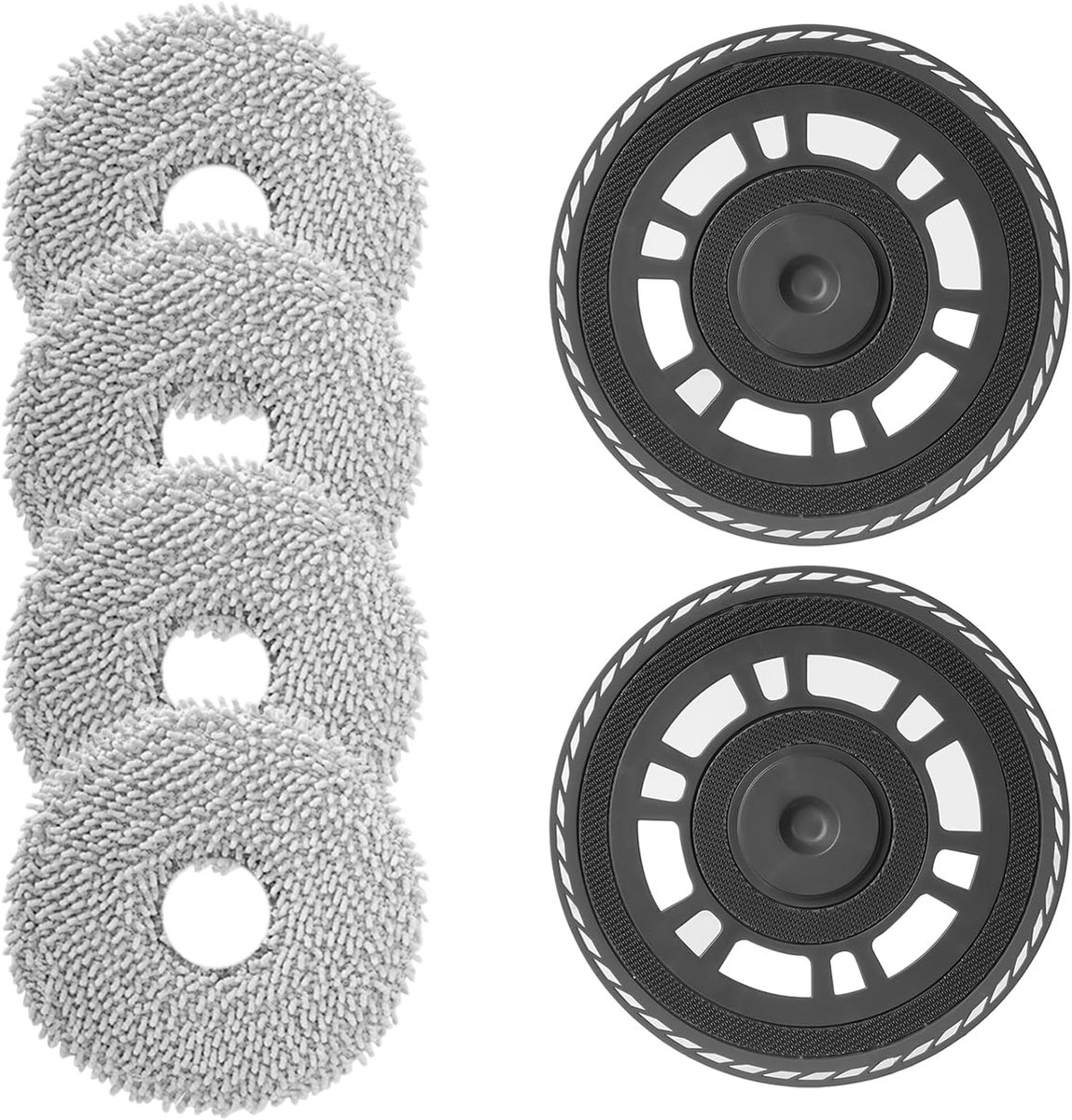 4 dweildoeken met 2 reservehouders, wisserplaten voor Dreame L10S Pro Ultra Heat / L10S Ultra Gen 2 / L20 Ultra accessoires, L40 Ultra / X40 Ultra / X40 Master Ultra, reserveonderdelen voor