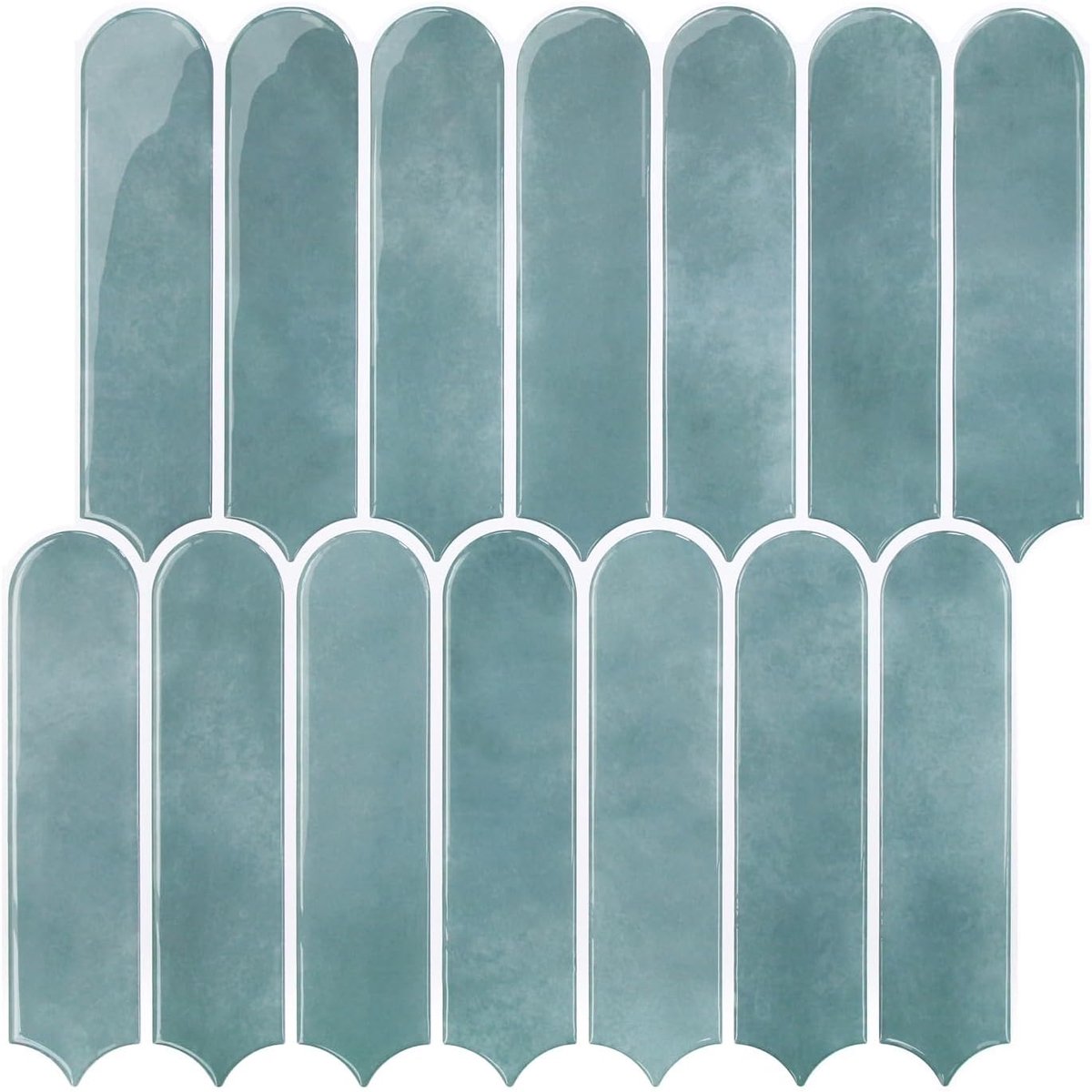 dikkere vinyl 3D zelfklevende wandtegels keuken badkamer, Groen malachiet, 10 stuks, 30,5 x 30,5 cm, plaktegels zelfklevend plakkende achterwand, metro wandtegelstickers