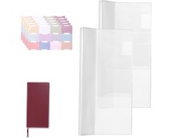 2st Transparante Hoes voor Hobonichi Weeks, 20,8x19,8cm PVC Planner Beschermer met Plaklabel Tabs Waterdichte Stofbestendige Notitieboek Beschermhoes voor Hobonichi Techo Accessoires