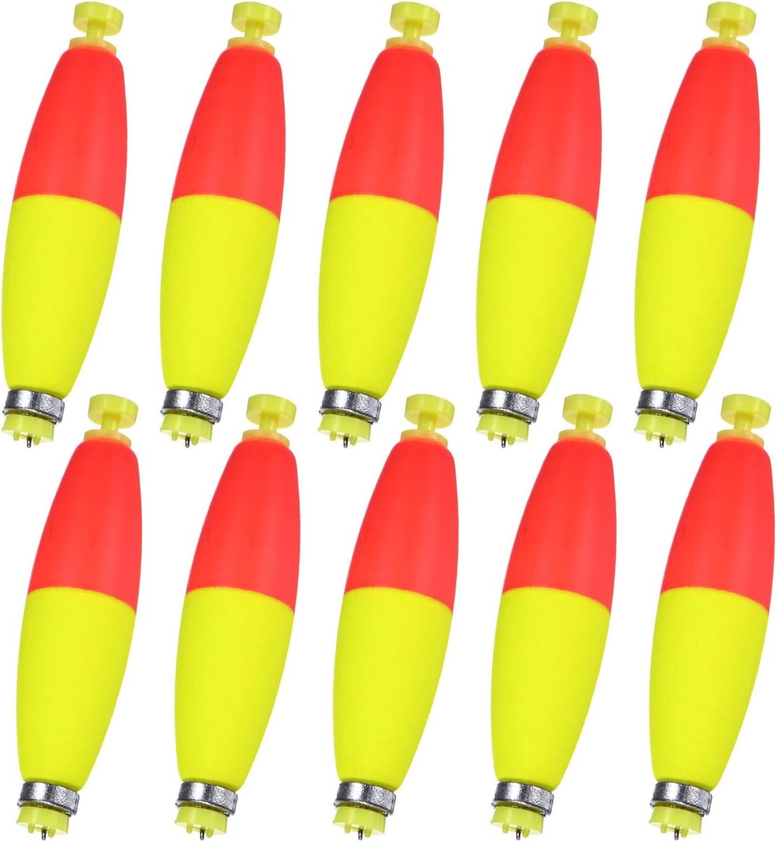 METERXITY Pack Vissen Bobbers Floats, EVA Foam Gewogen Bobbers, Clip-on Floats Slip Kurken Floaters Sterke Boeien