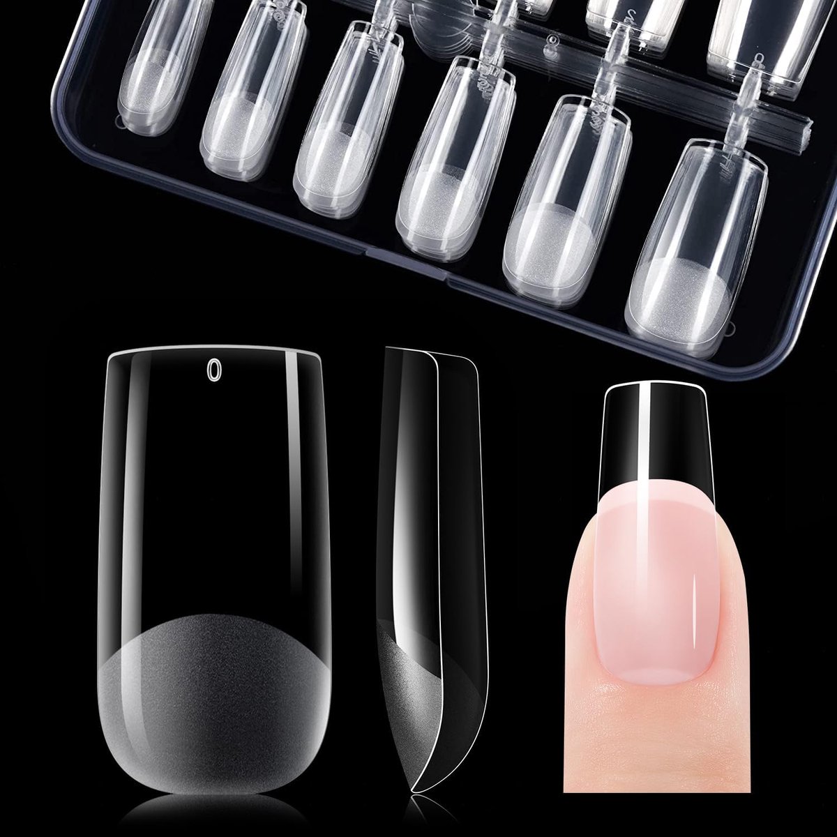 nagels voor nagelstudio: gelike ec zachte gel nageltips, eenvoudig en duurzaam, 120 stuks, 12 maten, kunstontwerp thuis | 120 stuks nageltips van PMMA-hars, voorgepolijst, zacht, voor thuis, 12 maten