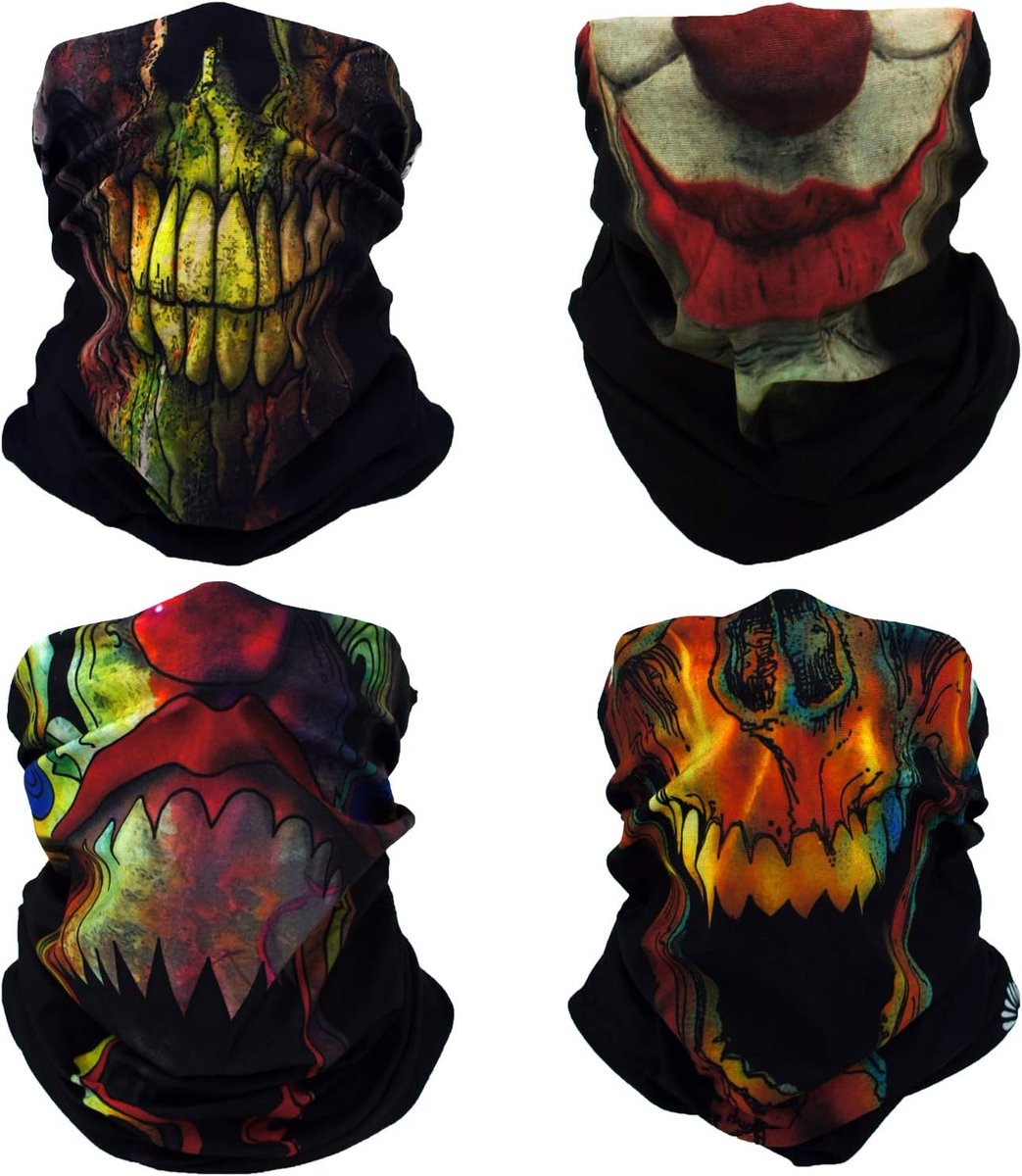 Bandana Bivakmuts Half Gezichtsmasker Hoofd Sjaal Neck Gaiter 8pcs