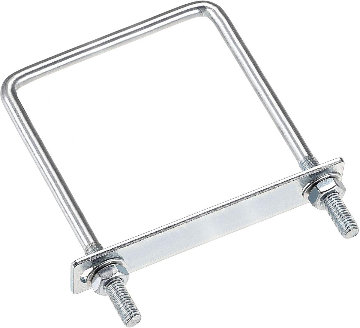 U-bouten 3-1/2" (90mm) binnenbreedte koolstofstaal M8 met moeren, frameplaat, ronde sluitringen