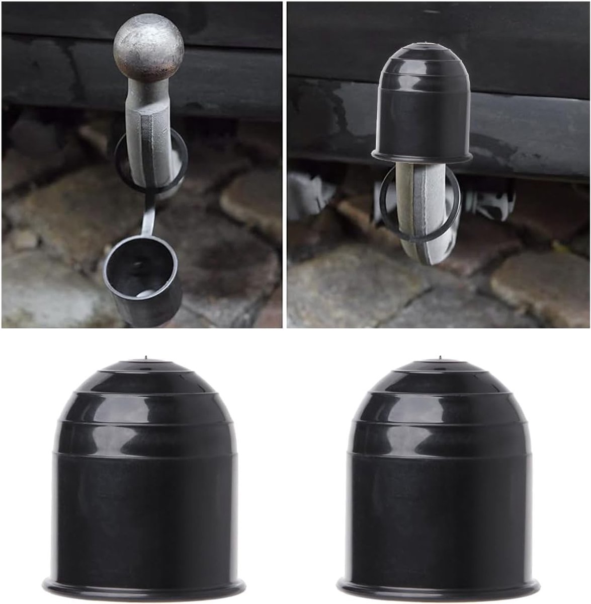 2 stuks beschermkappen voor aanhangerkoppeling, aanhanger afhaalstange kogel afdekdop, vervangende aanhangerkoppeling afdekdop, accessoires voor auto's, caravan en aanhanger'