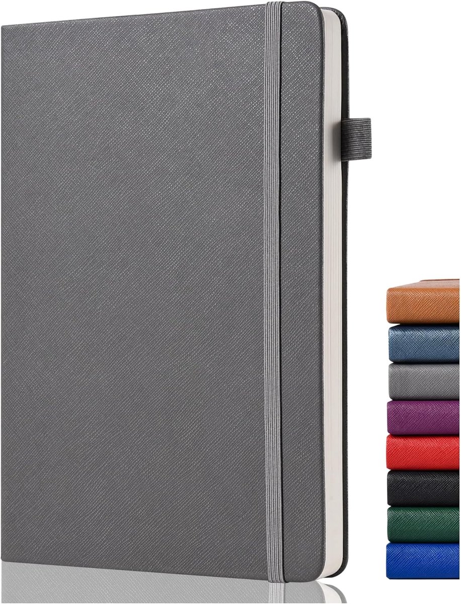 notitieboek met stippen, Bullet Dotted Journal, 140 g/m², papier, 152 pagina's | achtervak, penhouder, hardcover dot-notitieboek voor planning, notities, studio
