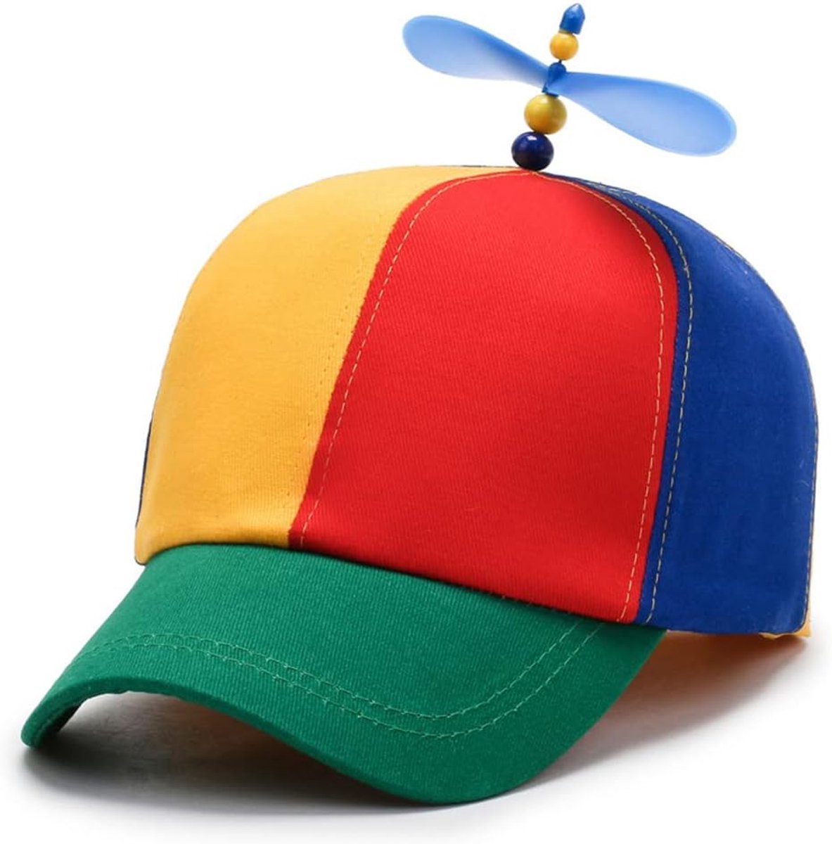 Propellermuts, propeller-muts, helikoptermuts, helikopterpet, baseballpet voor volwassenen en kinderen, in grootte verstelbaar (uniseks design), kleur, M