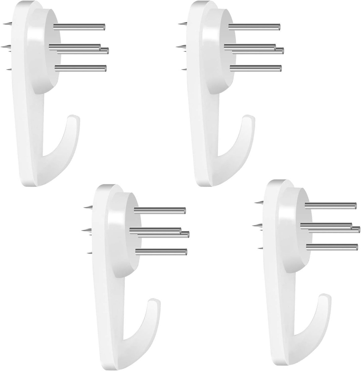 Fotohaken voor Harde Muur Foto Ophangset Harde Muur Hanger Haak Wit 4PC-B