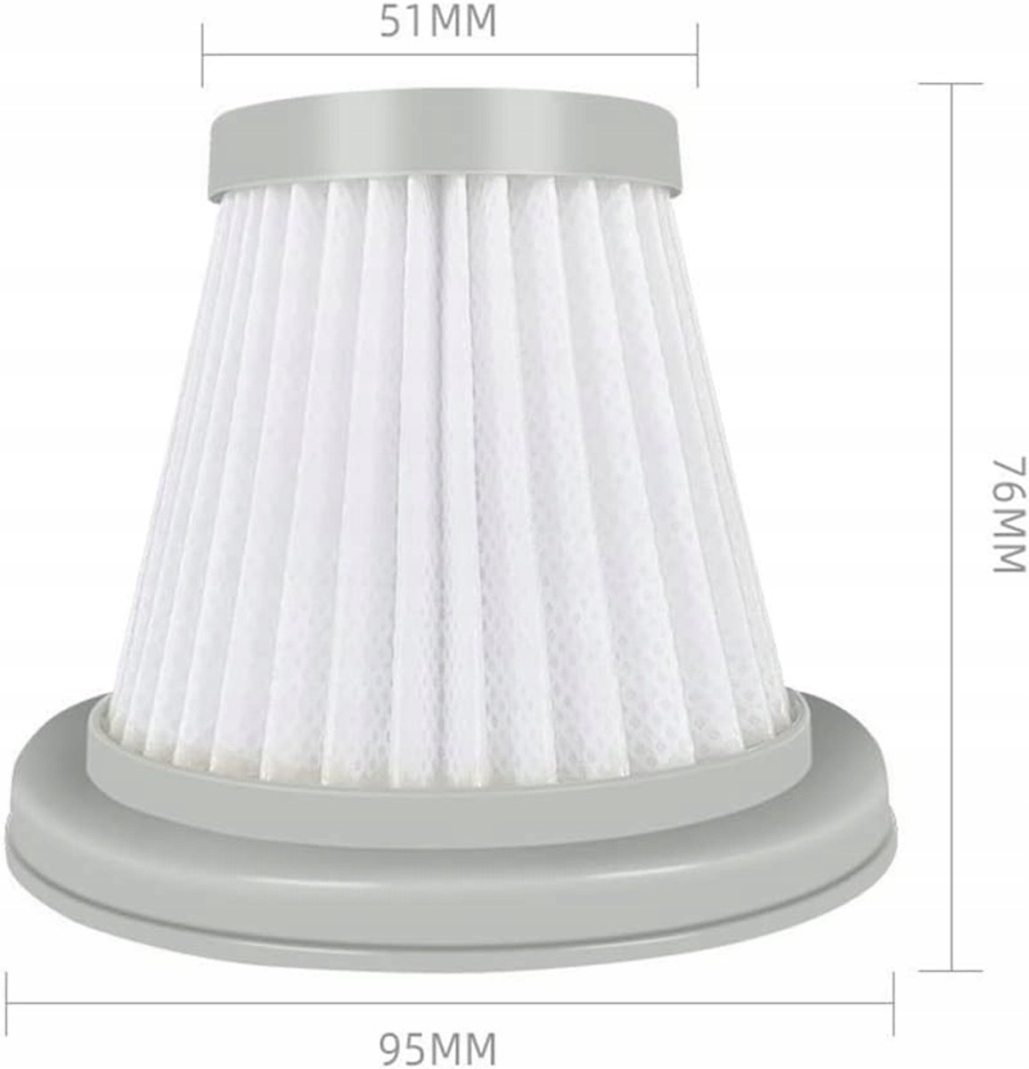 AreoSe - HEPA-filter voor Deerma DX118c DX128C conisch HEPA - 2 stuks
