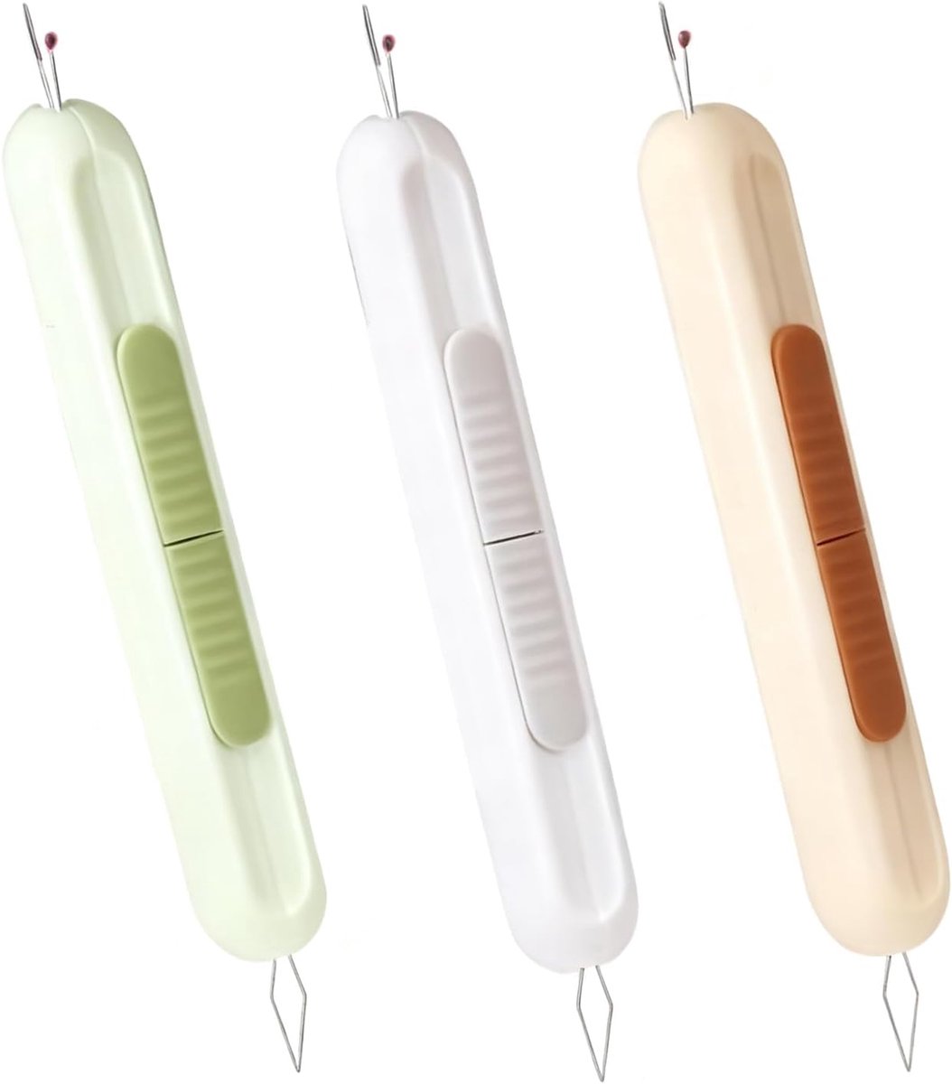 3 stuks naaldinrijger & snijder, 2-in-1, naaldinrijger, handnaaien, voor beginners, senioren, snel en naaldinrijger, naai-accessoires voor handnaaien,