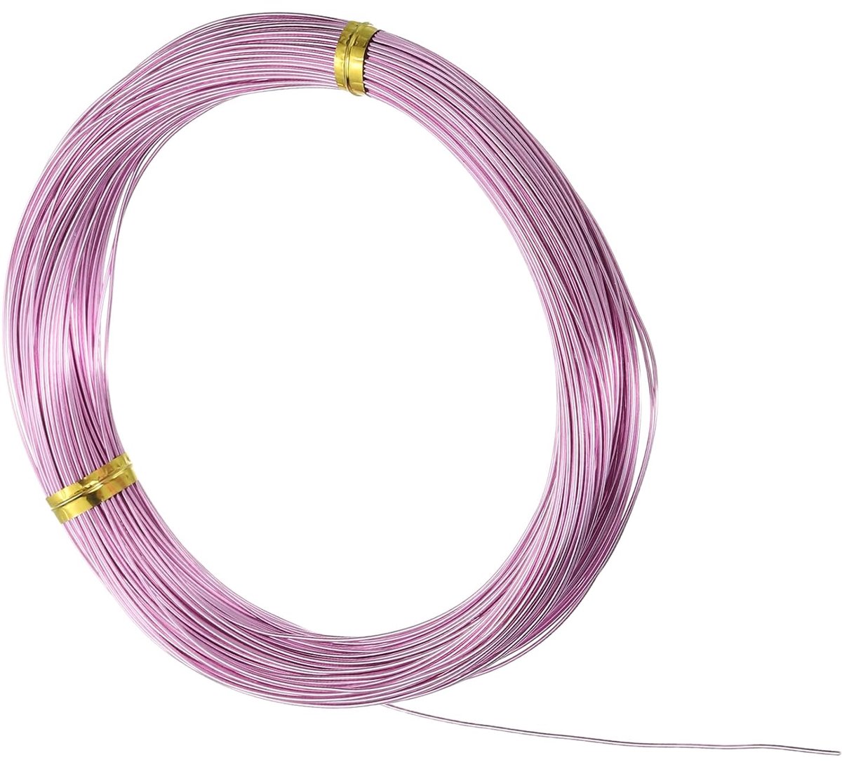 Draad, 22 gauge, 0,6 mm, flexibel, voor knutselwerk, sieraden, doe-het-zelf, kralen, kransen, sculptuur, roze