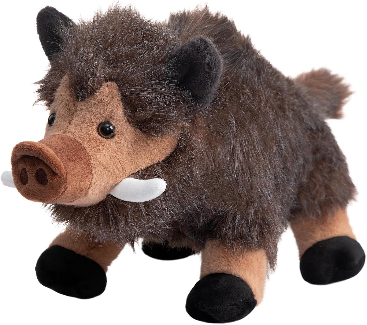 Wildzwijn pluche dier, gesimuleerd knuffeldier, zacht wild zwijn voor kinderen, knuffelig speelgoed voor dierenliefhebbers, pluche dieren als woonaccessoire verjaardag