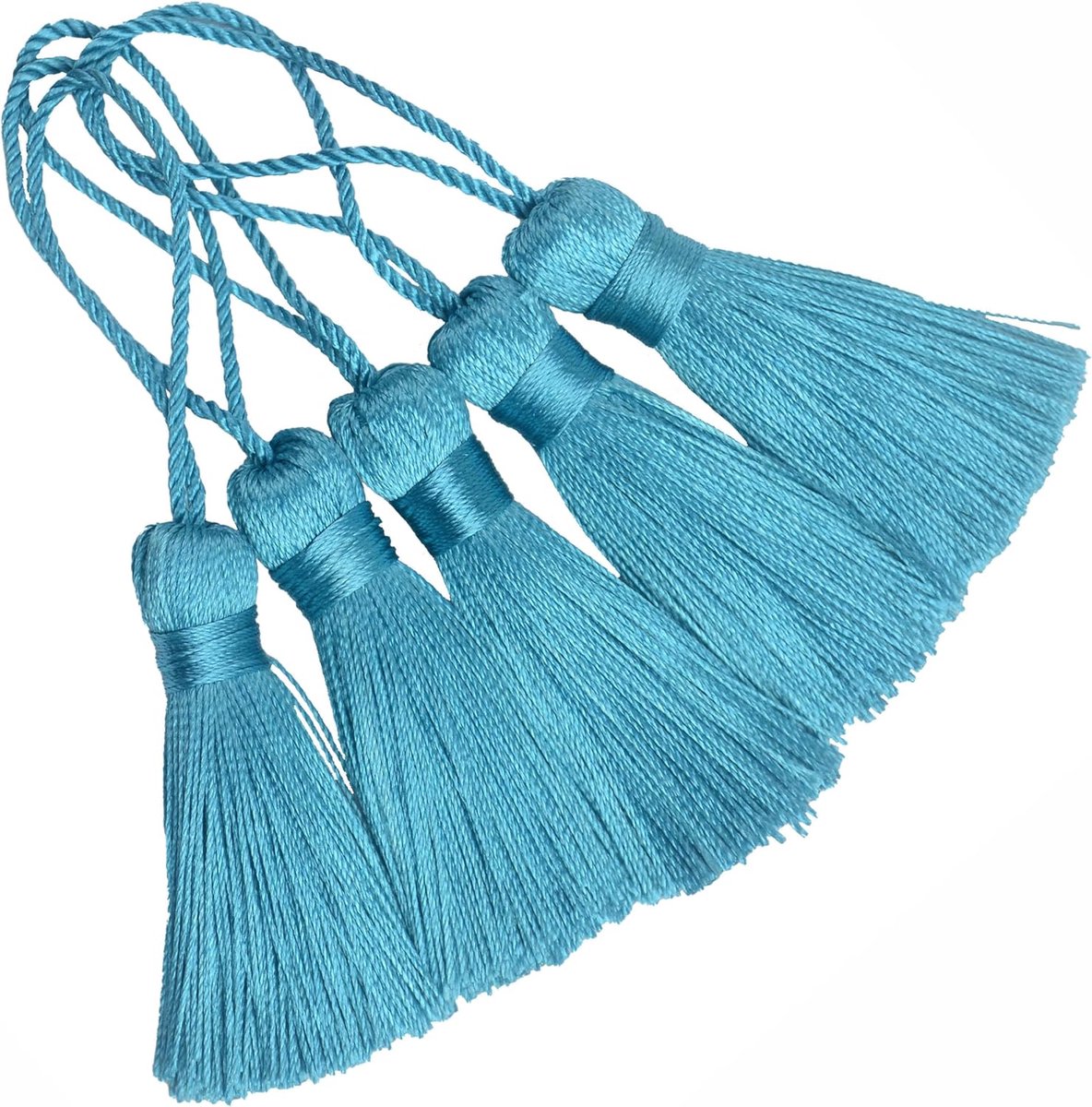20 stuks 10,9 cm handgemaakte zijdeachtige floss mini kleine ambachtelijke kwastjes met 5,1 cm koordlus en kleine Chinese knoop voor oorbellen, souvenirs, bladwijzers, doe-het-zelf