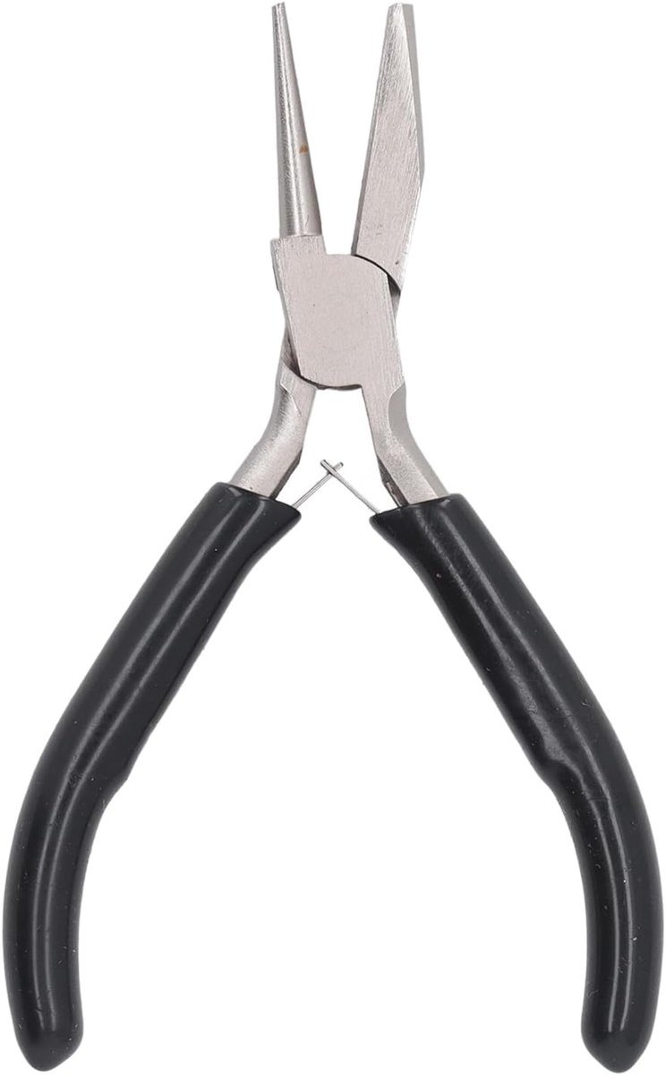 Draadwikkeltang 5 Inch, Mini Rondbektang en Draadknipper van Koolstofstaal, Halve Ronde Neus Concave Tang voor Sieraden Maken, Draad Buigen en Kralenwerk