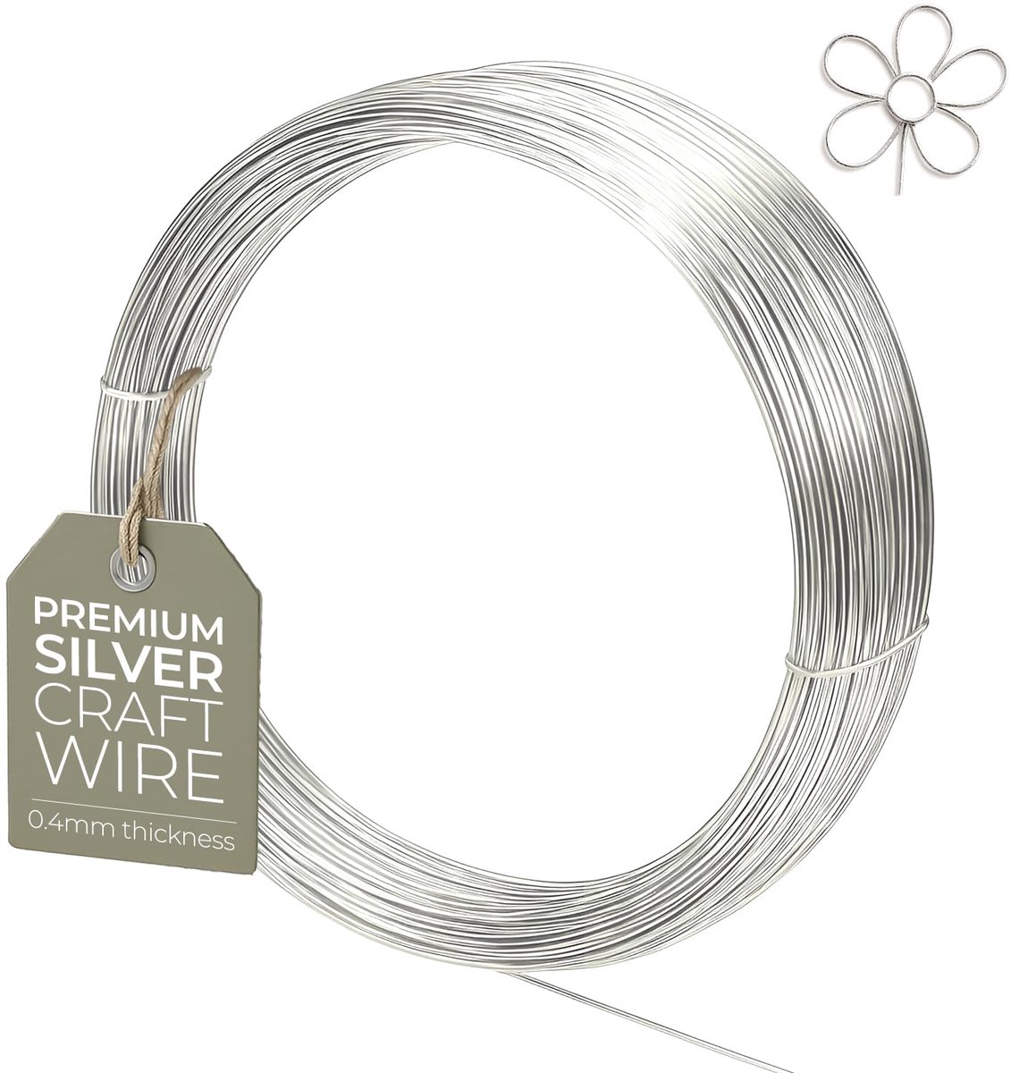 Draad voor sieraden, draadverpakking, beeldhouwen, creatief tijdverdrijf, draadmodellering 0,4 mm (26-gauge) x 20 m
