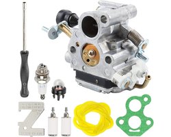 Carburateur voor Husqvarna 435 435E 440 440E voor Jonsered CS2240 CS2240S CS410 kettingzaag, vervangt # C1T-EL41 C1T-EL41A 506450501, met brandstofleiding voor bougie