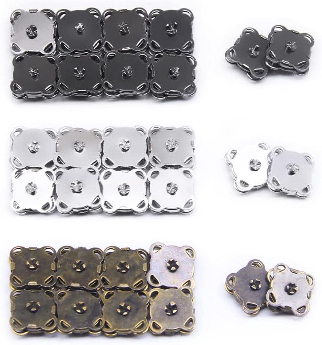 Knopen voor portemonnee, handtas, portefeuille, jas, tas, gemengde sluitingen, drukknopen 10mm