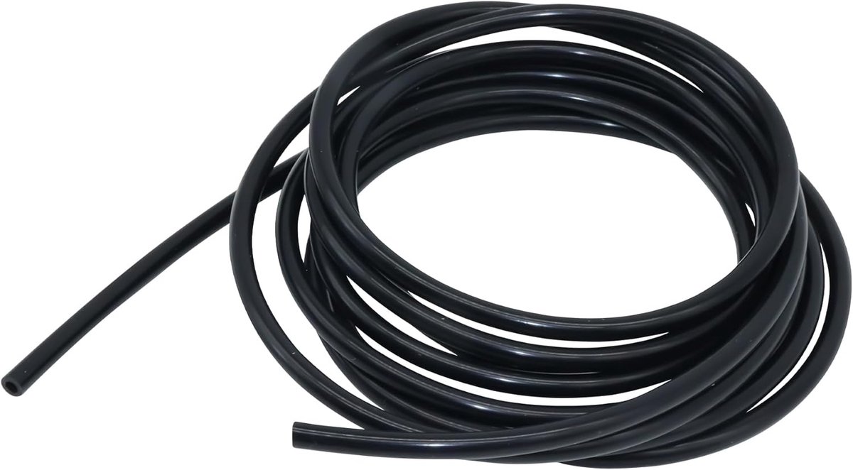 siliconen buis, 4mm ID X 7mm OD 4M siliconen slang water luchtslangpijp voor pompoverdracht zwart