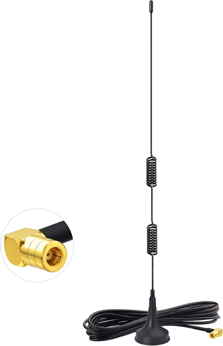 Universele Auto FM AM Radio Antenne - Magnetische Basis voor Voertuig, SUV, Vrachtwagen, RV, Boot - Stereo Audio Ontvanger | Magneetvoet 3m kabel voor versterker tuner DAB autoradio Pioneer Pure Highway Alpine TechniSat Yamaha