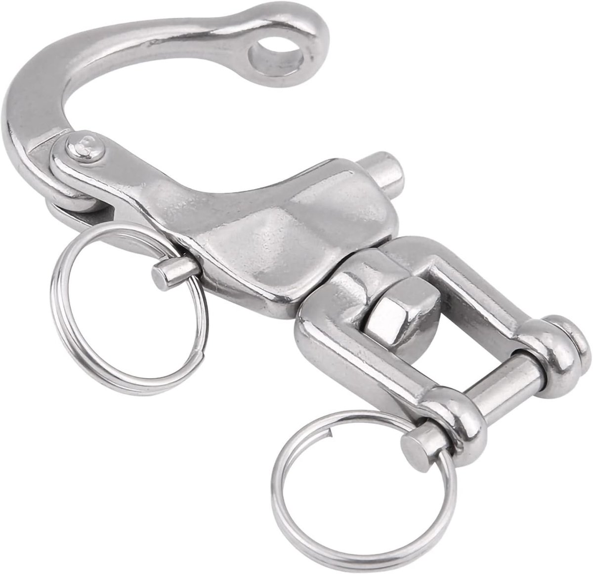Swivel Snap Shackle 316 roestvrij staal Stijlvolle metalen gespen Release Swivel Jaw Snap voor zeilboot Spinnaker Halyard(128mm) Boot/jacht serie , Reserveonderdelen voor boten , jachten