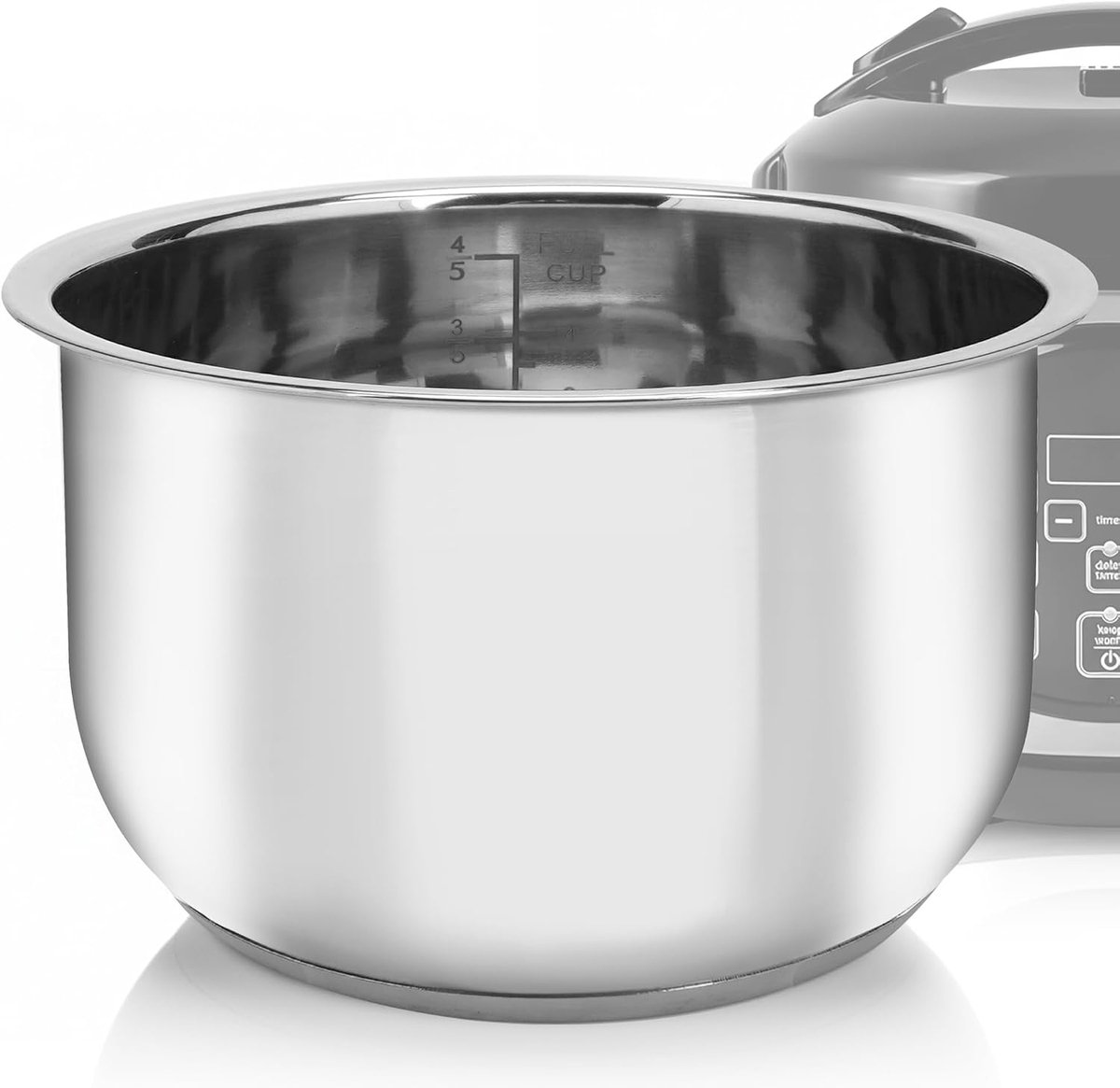 Rijstkoker Binnenpan van roestvrij staal, compatibel met AROMA-ARC-914SBDS, vaatwasmachinebestendig, zonder coating, vervangende kom (4 kopjes, oude versie rijstkoker)